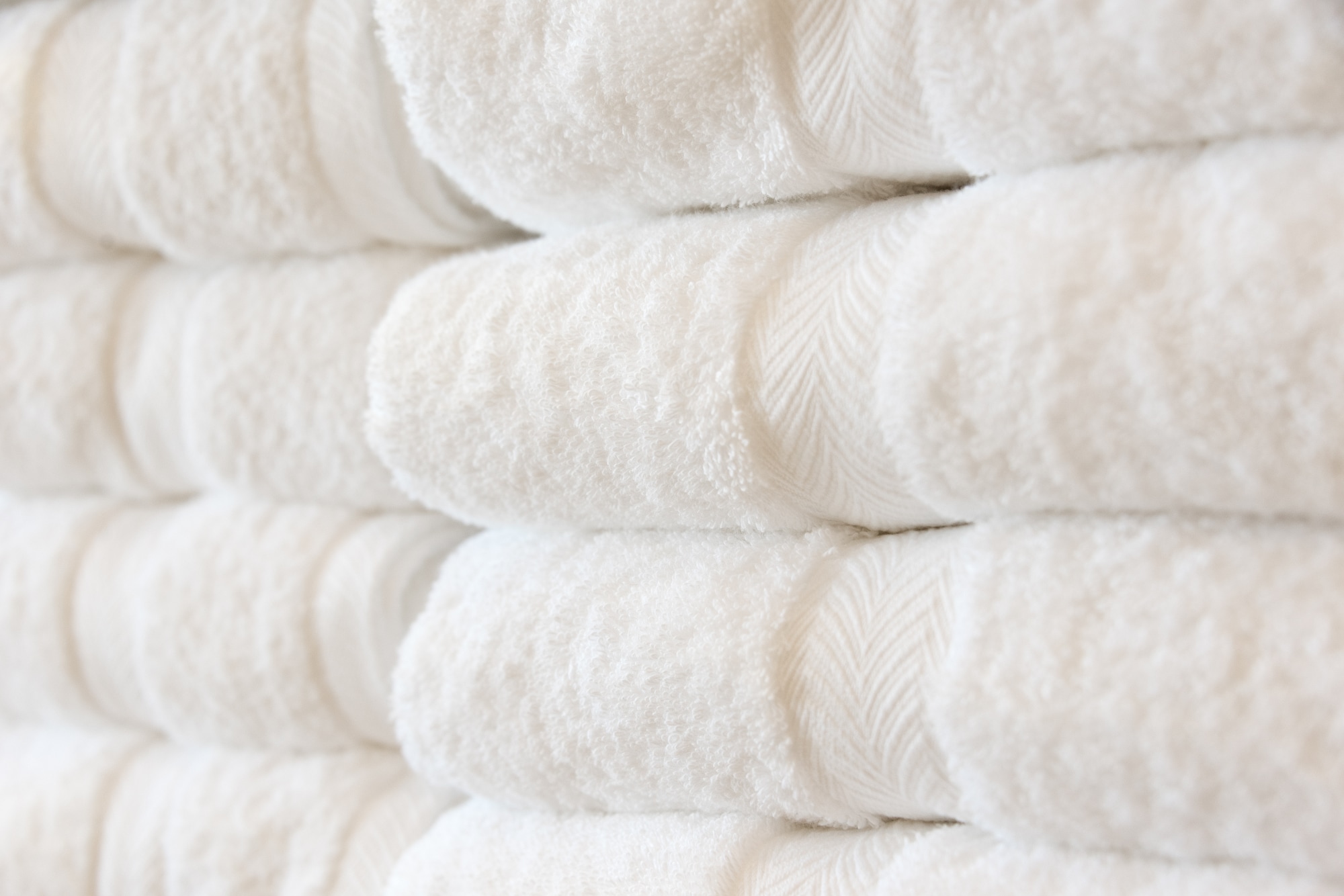 fresh clean folded towels